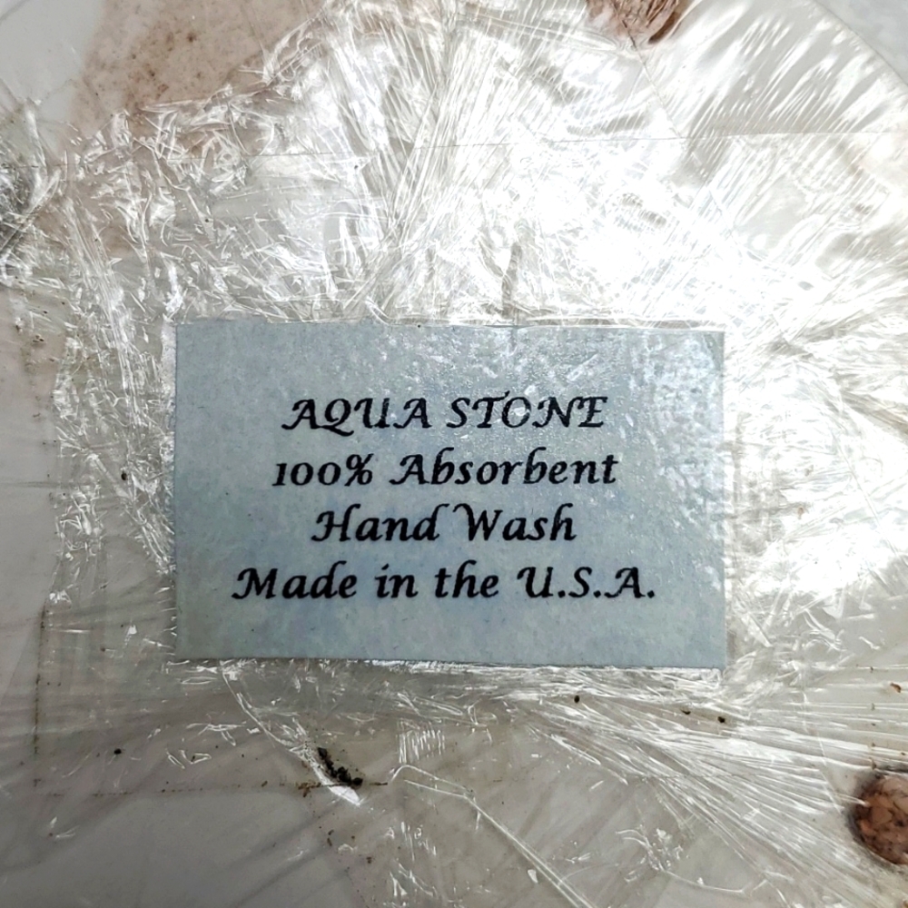 Aqua Stone, (3 sets) 4" round, stone coasters - Picture 3 of 3